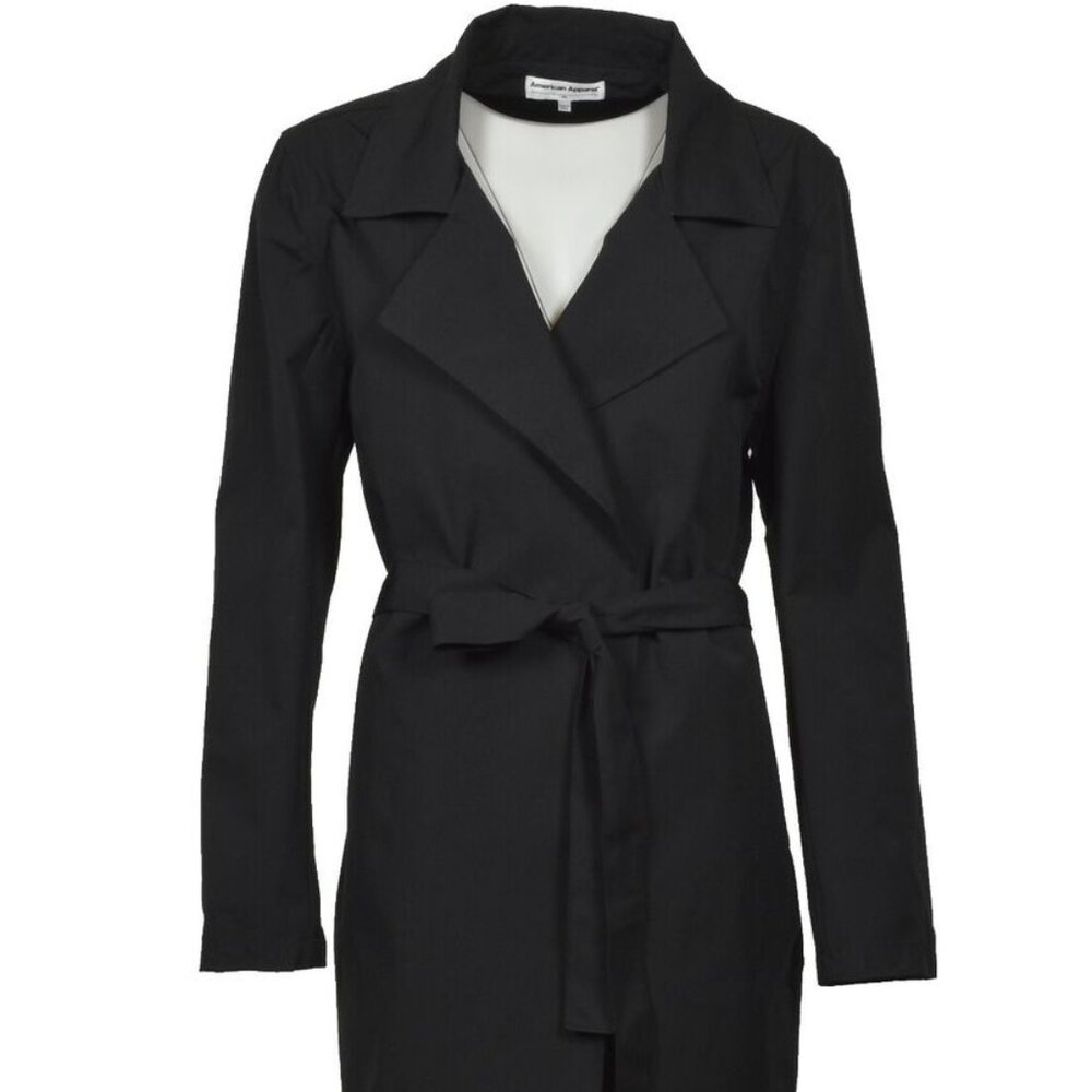 American Apparel Classic Trench Coat Black
